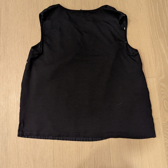 Eileen Fisher Black Boxy Sleeveless Tank - Picture 4 of 4